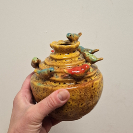 Grenada Bolvormige vaas - vogels op de rand