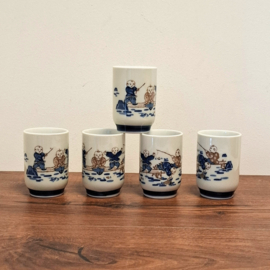 Japanse Yunomi Theekopjes 5 stuks
