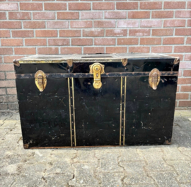 Vintage zwarte koffer/kist