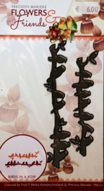 Cutting Die - Snijmal - Precious Marieke - Flowers & Friends - Birds in a Row