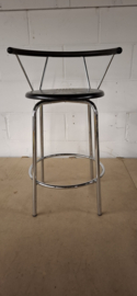 Barkruk Zwart met Chroom