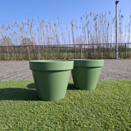 Bloempot 2 stuks - Groen - Buitenpotten - Keramiek