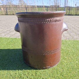 Grote Vintage Steengoed Gres Pot - Teeuwen 30 Liter - H 42 cm