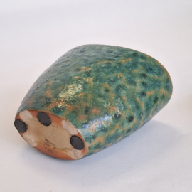 Bloempot Groen Ovaal - 16,5 x 9,5 x H 14,5 cm