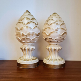 2 Dennenappels van Hout - Decoratie