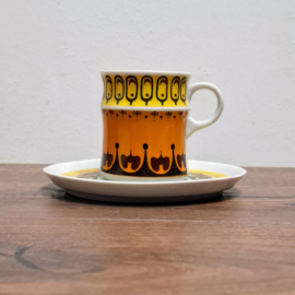 Vintage Kop en Schotel – Geometrisch Patroon - Schwarzenhammer