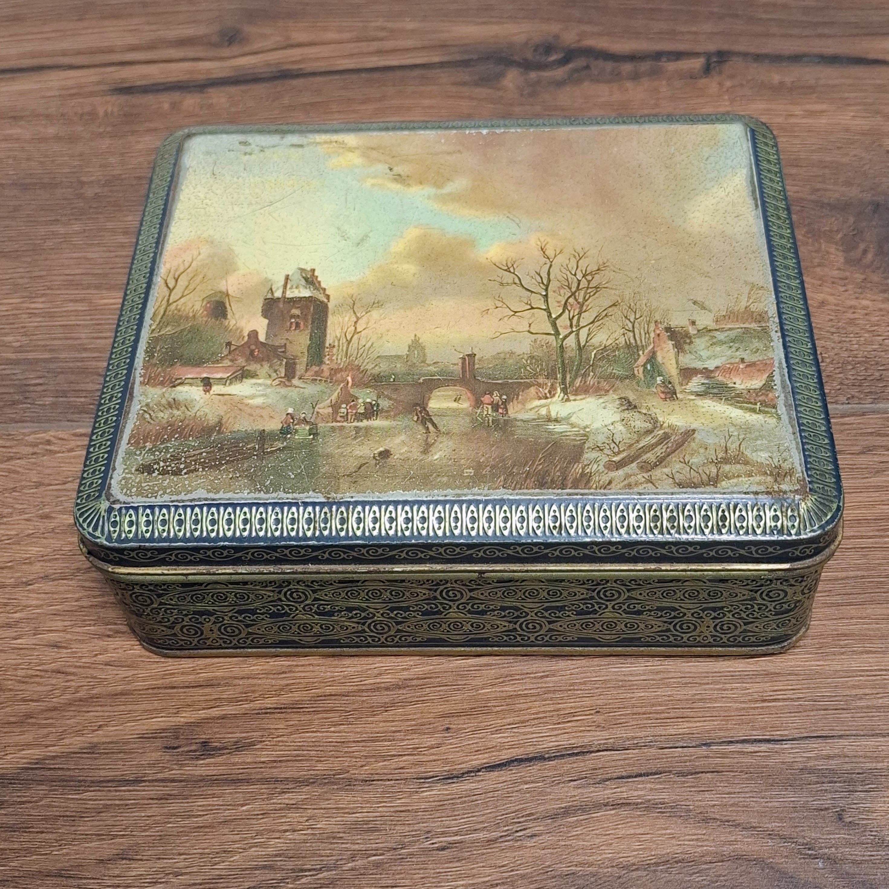 Koektrommel / Blik - Nostalgie - Schaatsen