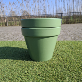 Bloempot 2 stuks - Groen - Buitenpotten - Keramiek