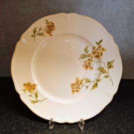 Ontbijtbord / Bord – Hutschenreuther Selb – Geel Bloemenpatroon – Jaren 50 – 70 - Ø 21 cm21