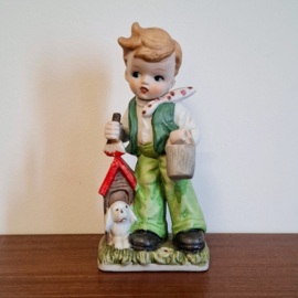 Vintage Beeldjes Meisje en Jongetje - Set