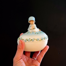 Vintage Opberg Ei - Holly Hobbie Pasen-thema - Snuisterijendoosje
