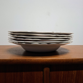 6x Diep Bord / Soepbord - Marlborough Alfred Meakin England Ø 25,5 cm