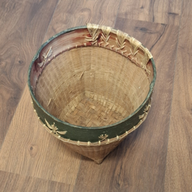 Vintage Rijstmand - Prullenbak - Mand - Plantenmand