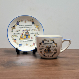 Crown Devon Grote Kop en Schotel made in England