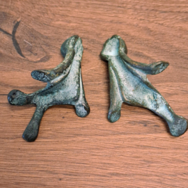 Set van 2 Metalen Sculpturen - Kikker