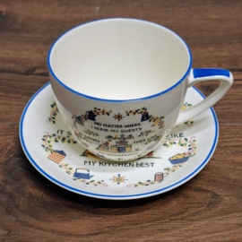 Crown Devon Grote Kop en Schotel made in England