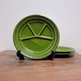 Vintage Fondueborden 3 Stuks - Groen