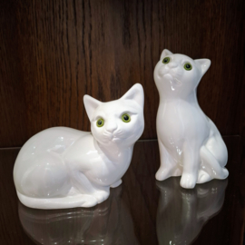 Poezenbeeldje - 2 Stuks - Poes / Kat met Groene Ogen