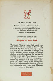 ZB0485/1 - Georges Simenon - Maigret in New-York