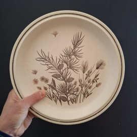 Vintage Pinewood Dinerbord - W.H. Grindley Ø 25 cm