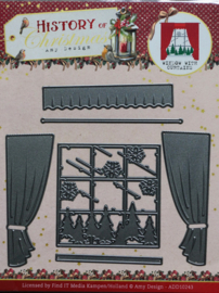 Cutting Die - Snijmal - History of Christmas - Amy Design - Window with Curtains