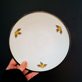 Vintage Gebakset - Taart - Bord met 4 kleine bordjes