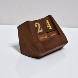 Houten Blokkalender - Eeuwigdurende Kalender - Duits