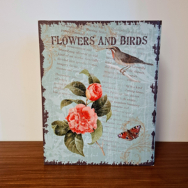 Decoratieve Opbergdoos - Boek "Flowers and Birds".