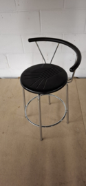 Barkruk Zwart met Chroom