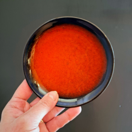 TVUUR Gebakstel Vintage of Retro Oranje / Blauw