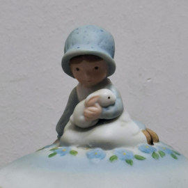 Vintage Opberg Ei - Holly Hobbie Pasen-thema - Snuisterijendoosje