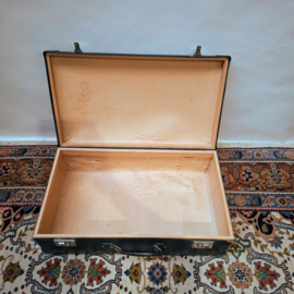 Vintage Blauwe Koffer  65 cm