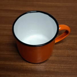 Oranje Emaïlle Mok / Beker