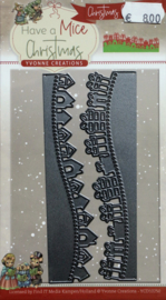 Cutting Die - Snijmal - Have a Mice Christmas - Yvonne Creations - Christmas Gift Borders