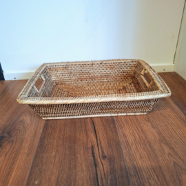Rotan Dienblad / Mand met Handvatten