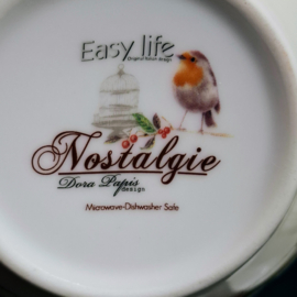 Schaaltjes 4 stuks - Easy Life - Nostalgie - Vogels