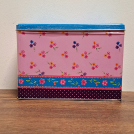 Blik - Crackers - Blauw met Roze en Paars