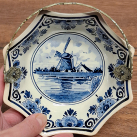 Schaaltje met verzilverd hengsel - Delfts Blauw
