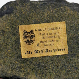 Beeldje van Speksteen - Canada - A Wolf Original - Zeeleeuw met pup
