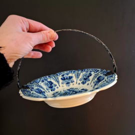 Serveerschaaltje met verzilverd hengsel - RAM - Delfts Blauw