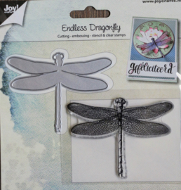 Cutting Die - Snijmal - Stempel - Joy! - Endless Dragonfly - Gefeliciteerd