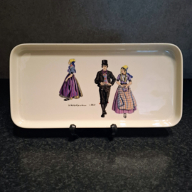 Cakeschaal / Serveerschaal - Villeroy & Boch Burgherdragt - Blauw Logo - Walcheren 1860