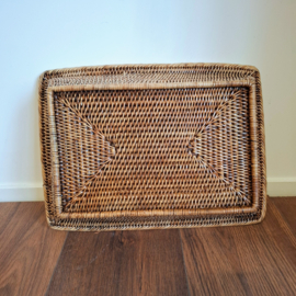 Rotan Dienblad / Mand met Handvatten