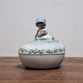 Vintage Opberg Ei - Holly Hobbie Pasen-thema - Snuisterijendoosje