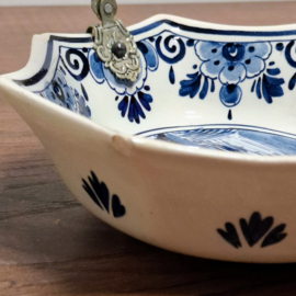 Schaaltje met verzilverd hengsel - Delfts Blauw