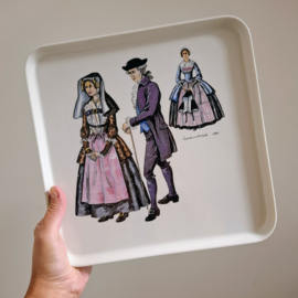 Serveerschaal of Taartbord  - Villeroy & Boch Burgherdragt - Blauw Logo - Zaanstreek 1780