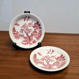 2x Kleine Bordjes - Royal Staffordshire – Willow Ironstone by J & G MEAKIN England