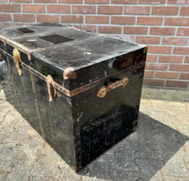 Vintage zwarte koffer/kist