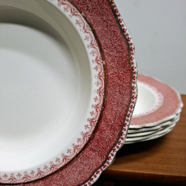 6x Diep Bord / Soepbord - Marlborough Alfred Meakin England Ø 25,5 cm