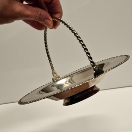 Verzilverd Ovaal Hengsel Schaaltje - Bonbons / Snoepjes